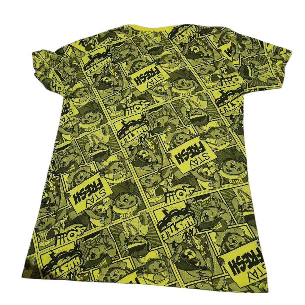 O G Hustle Bailey Bear Apparel Streetware Yellow Comic Graphic Tee - Picture 3 of 3